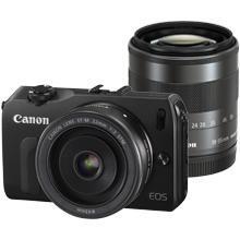 製品写真：キヤノン EOS-M ダブルレンズキット ブラック