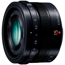 製品写真：パナソニック EICA DG SUMMILUX 15mm/F1.7 ASPH. [H-X015] ブラック