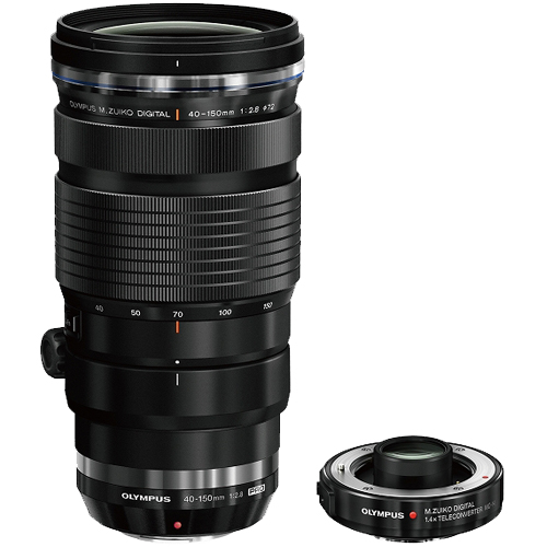 製品写真：オリンパス M.ZUIKO DIGITAL ED 40-150mm F2.8 PRO 1.4xテレコンバーターキット