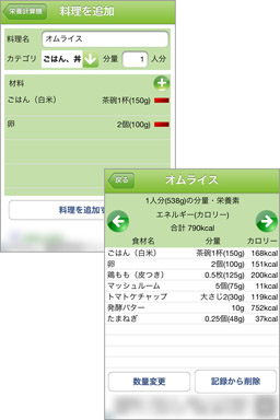 気になる栄養素の量でランキング表示もできます！