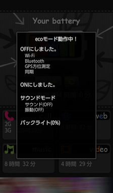 節電（eco）モード