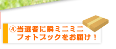 当選者に瞬オリジナルミニミニフォトブックをお届け！
